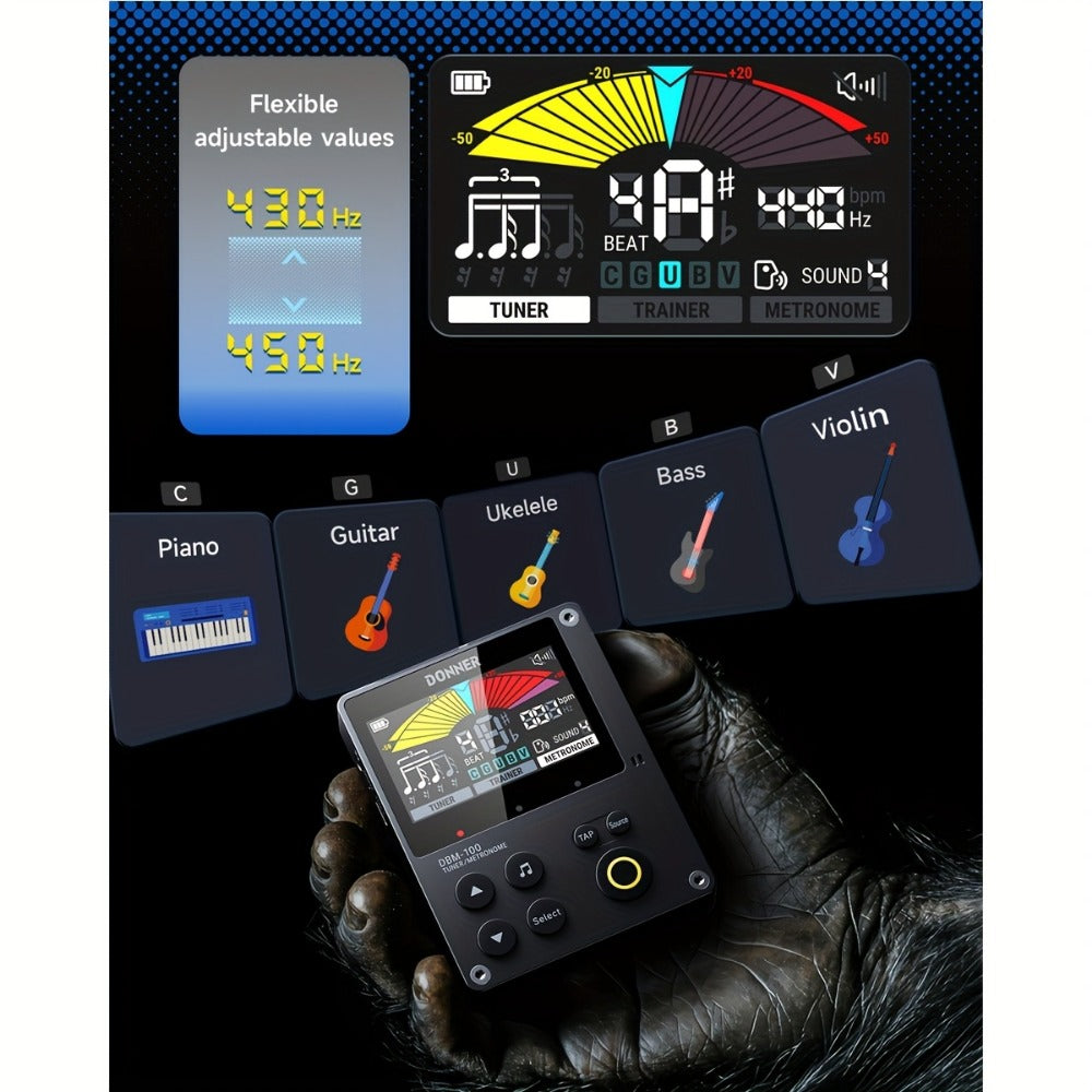 Portable Digital Metronome with Four Modes and Rhythm Trainer for Musicians