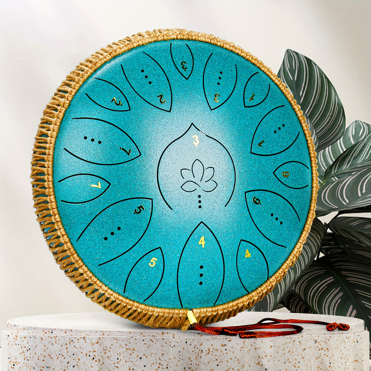 Steel Tongue Drum, 13 Inches 15 Notes Tongue Drum, Steel Drums for Adults, Drum Set with Song Book, Drum Mallets, Drum Music Instruments C Major, Outdoor Decor