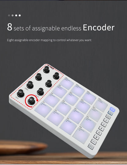 MIDI Pad Controller, USB, Wireless, Professional-Grade, Multi-Effects for Music Production