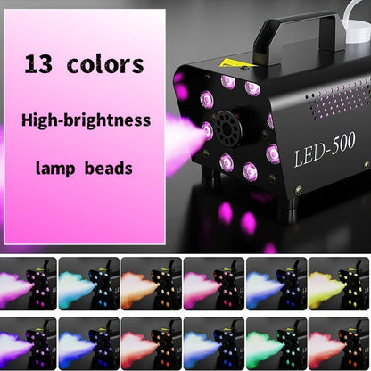 Stage Fog Machine, Adjustable, RGB, 500W, Muti, Color for Stage and Party Lighting