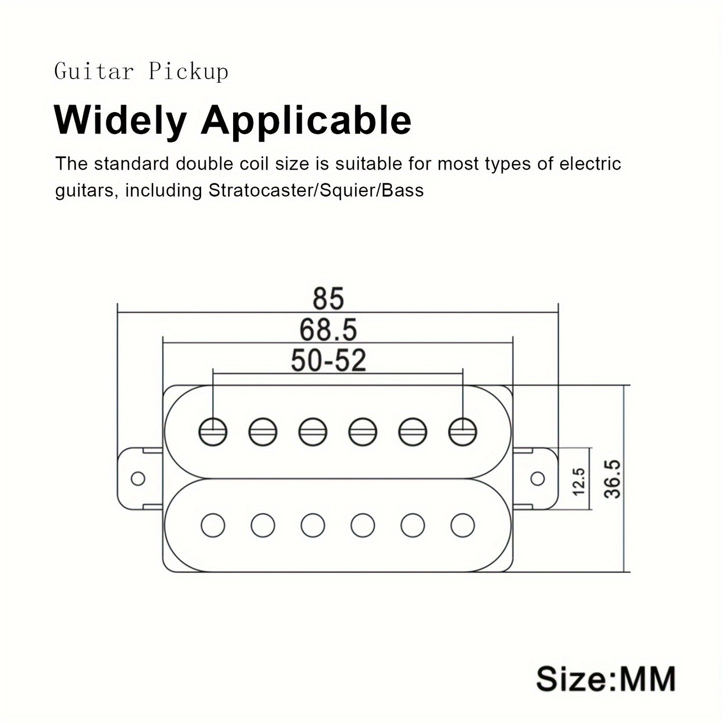 High-Performance Black Humbucker Electric Guitar Pickup Set with Coil Splitting - Dual Coil Design, 4-Conductor Cable, High Output (Neck: 7. 5K, Bridge: 15K)