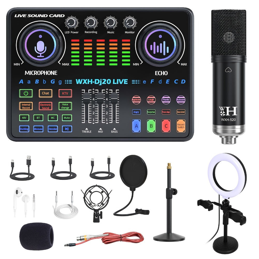 USB Audio Interface, Bluetooth, Wireless, Podcast, Equipment for Recording and Streaming