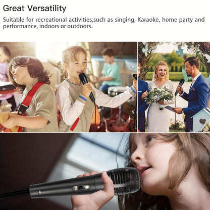 Portable Karaoke System, 3.5mm, Handheld, Wired, Microphone for Parties and Karaoke