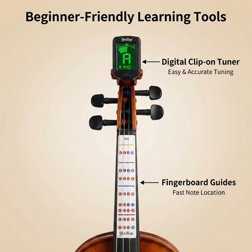 Full Size Violin, Full Size, Kit, Adults, Beginners for Lessons and Practice
