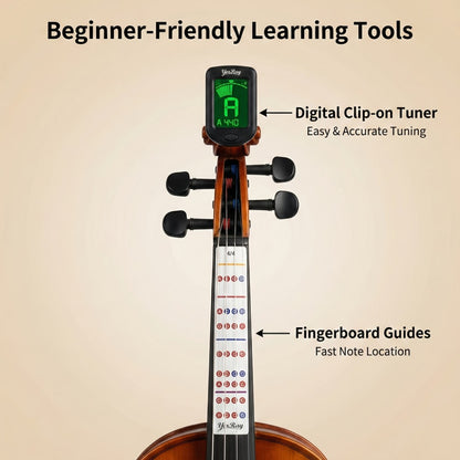 Full Size Violin, Full Size, Kit, Adults, Beginners for Lessons and Practice