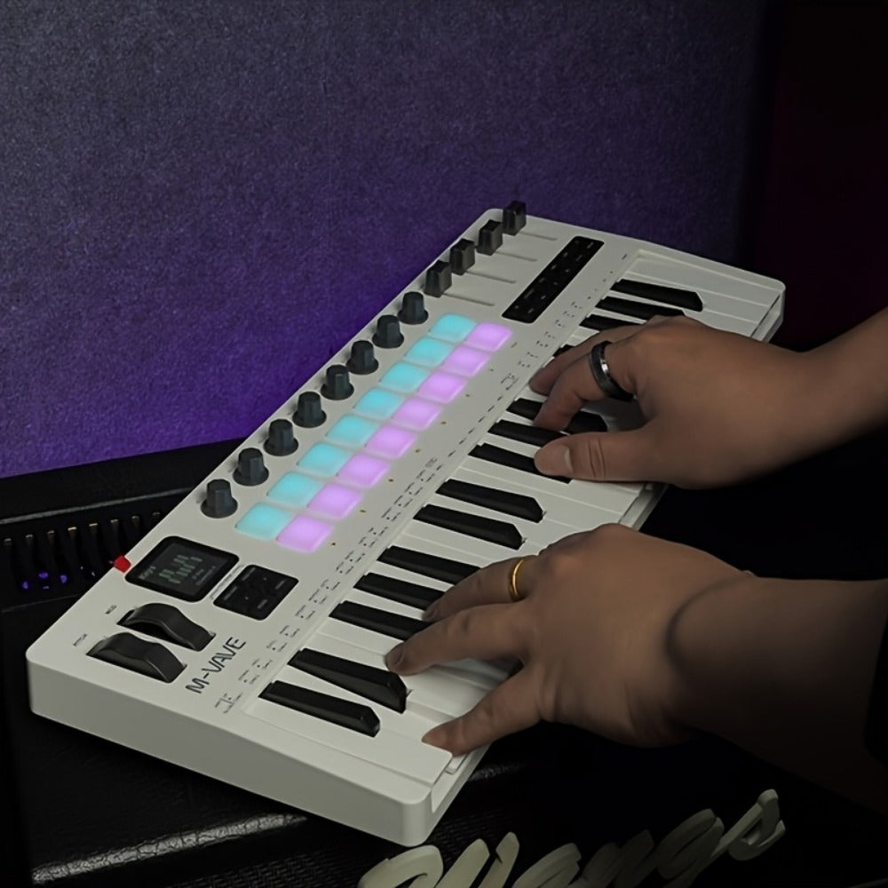 MIDI Keyboard Controller, Portable, 37 Keys, M-VAVE, SMK-37, Pro for Music Production