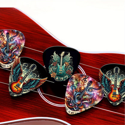Guitar Pick Set, 1.0mm, 50pcs, 50pcs/box, Random, Band for Practice and Performance
