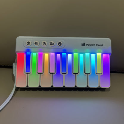 Mini Piano Keyboard, Pink ZJKDQFEN-1, Portable, Pocket-Sized for Basic Music Play