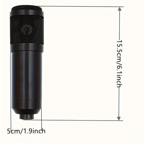 Podcast Equipment Bundle, Wired Microphone, with BM800 Podcast Microphone And V8 Sound Card, Voice Changer - Audio Interface - Perfect for Recording, Singing, Streaming And Gaming