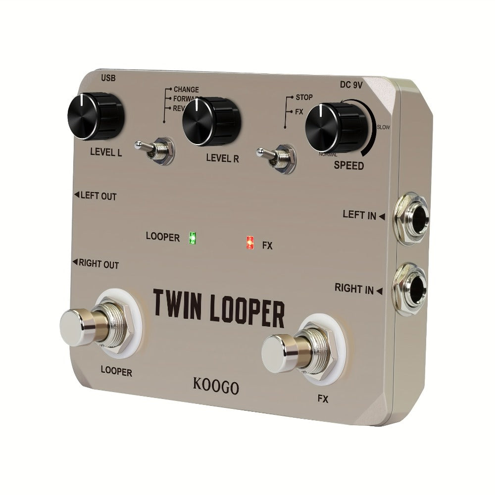 Guitar Effects Pedal, USB, Adjustable, Looper for Electric Guitar Or Bass Tone Shaping