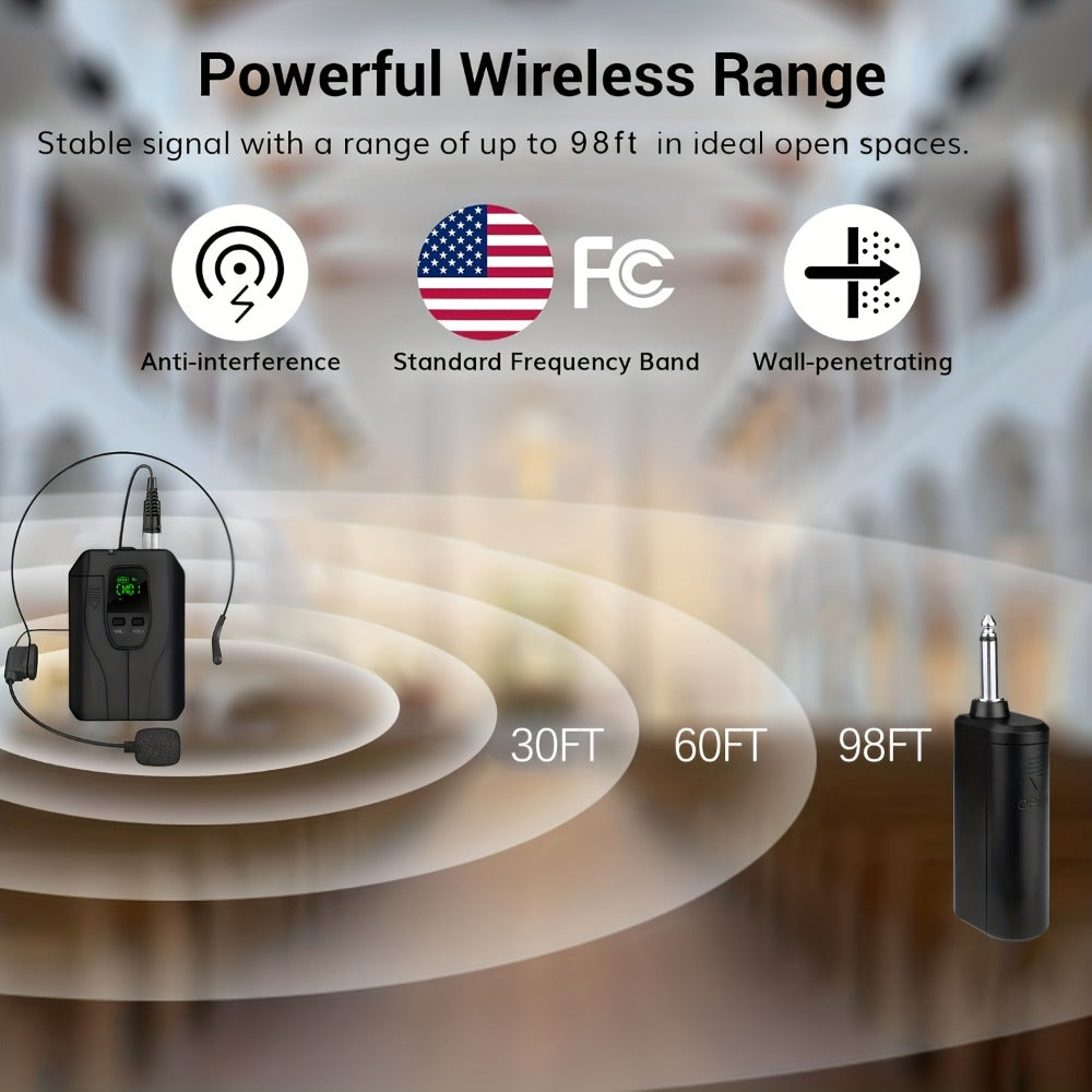Portable PA Speaker, Dual Wireless, Wireless, Rechargeable, Dual, Lapel/Lavalier