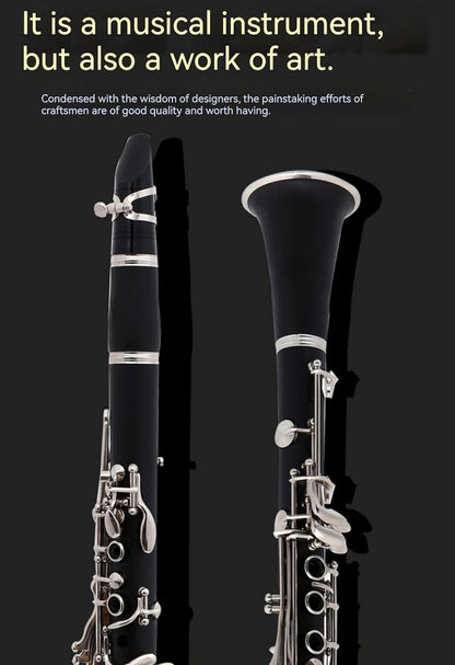 B-Flat Clarinet, HOGSN, 17-Key, Black for Lessons and Practice