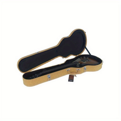 Guitar Case, Yellow, Hard, Shell for Storage and Travel for Home Practice, Rehearsal