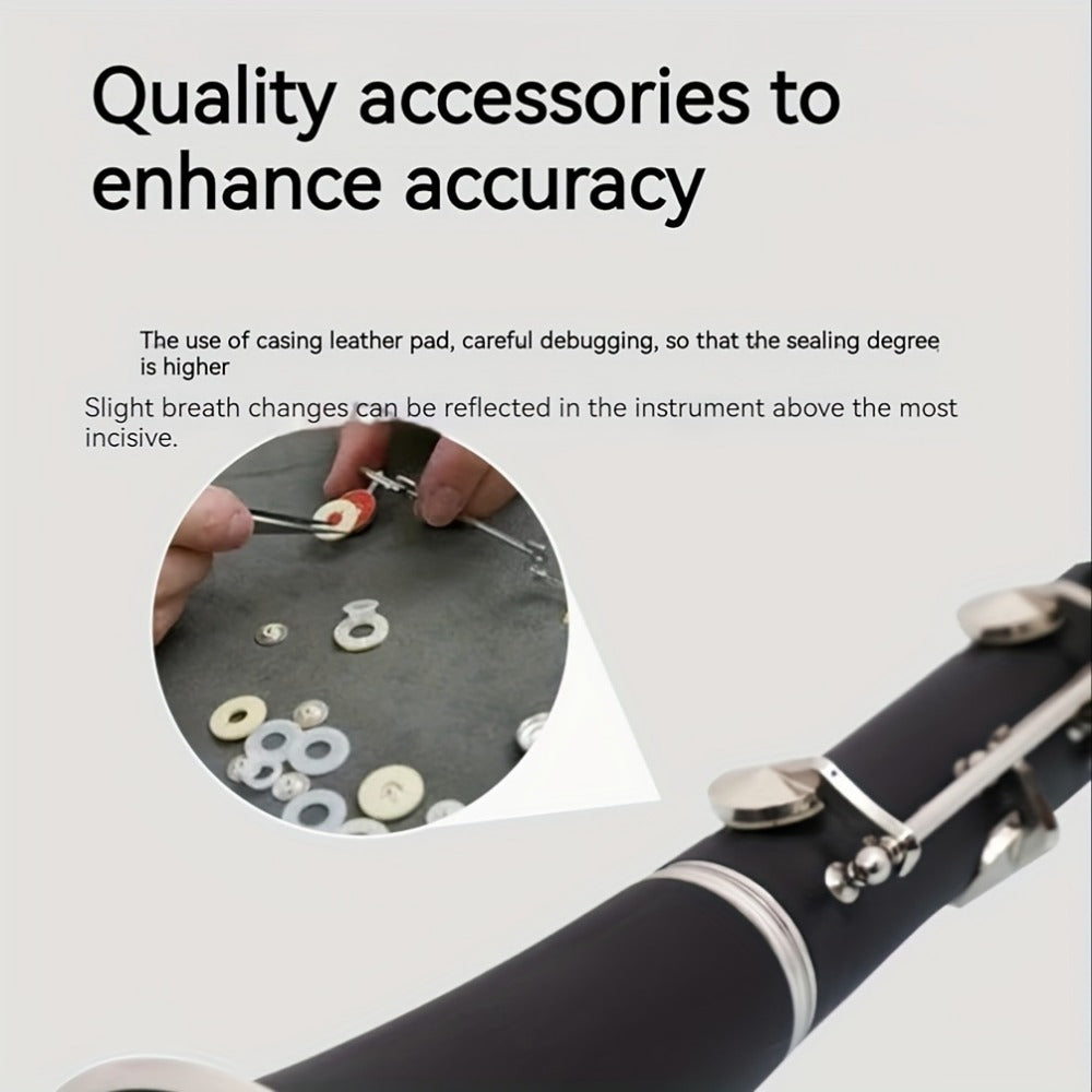 B-Flat Clarinet, HOGSN, 17-Key, Black for Lessons and Practice