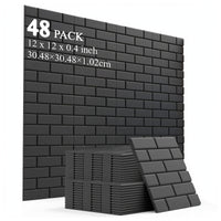 Wall Tile Soundproof Panel 30L1H Black 48