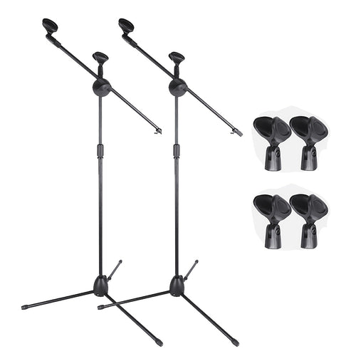 Dual Clamps Adjustable Iron Microphone Stand With Clips, For Live Performances, Stage, And KTV Singing