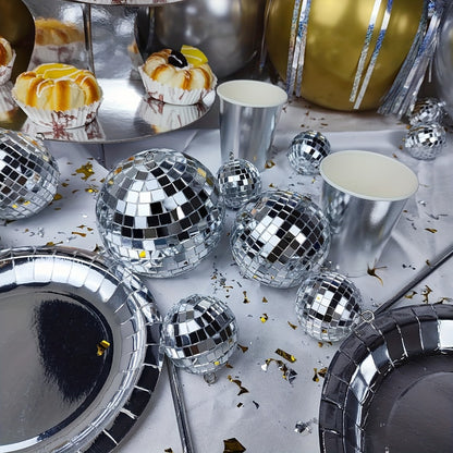 Disco Ball Decoration, 74pcs, Different, Sizes for Disco-Themed Parties
