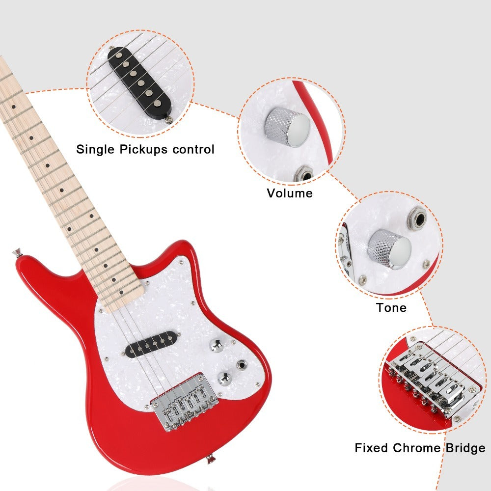 Electric Guitar, Adjustable, 5W, 30in, Maple, Fingerboard for Lessons and Practice