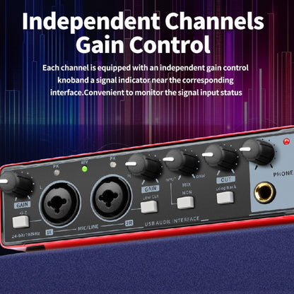 2-Channel USB Audio Interface, 24-Bit/192kHz with 48V Phantom Power