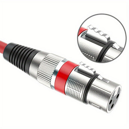 2-Pack 5-Meter XLR Microphone Cables, 3-Pin Male to Female Audio Cords