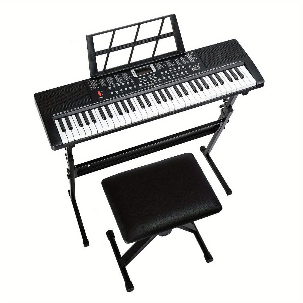 61-Key Digital Piano Starter Kit with Stand, Bench and Teaching Modes