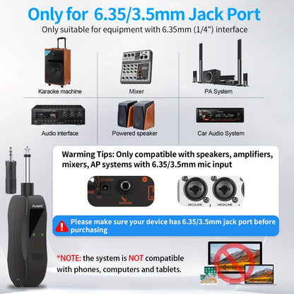 Cordless Dynamic Microphone System with Rechargeable Wireless Mics, Featuring an Auto-Connect Receiver, Lasting 10 Hours, And a Range of 100 Feet, Ideal for Karaoke, Parties, And Public Address Systems