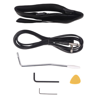 Electric Guitar, Adjustable, Rosewood, Fingerboard, Black for Lessons and Practice