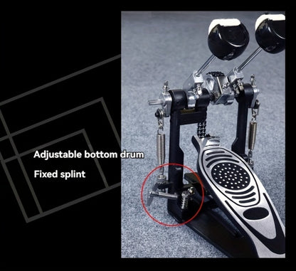 Bass Drum Pedal, Double, Pedals, Chain for Operating A Kick Drum Or Percussion
