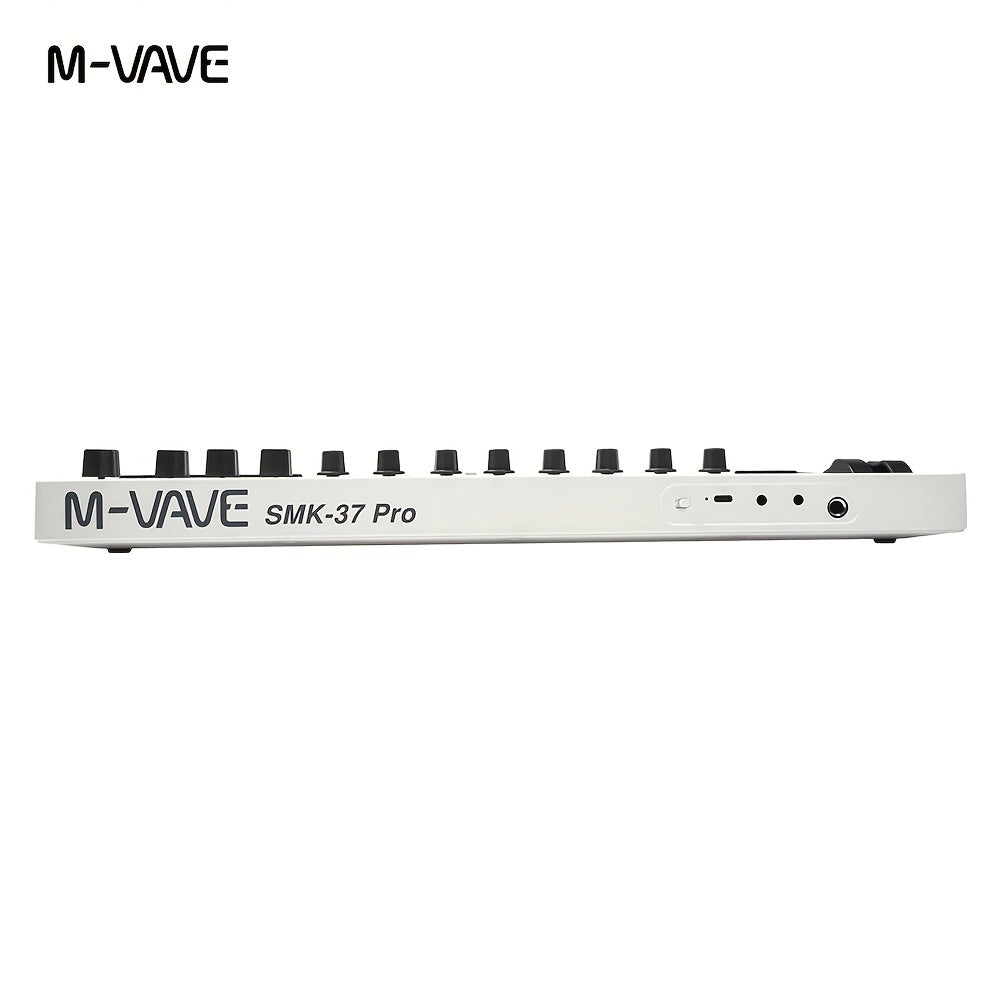 M-VAVE SMK-37 Pro Portable MIDI Keyboard with 37 Keys, Synthesizer, Music Composition Controller, And Drum Pads