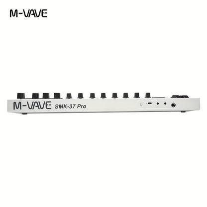 M-VAVE SMK-37 Pro Portable MIDI Keyboard with 37 Keys, Synthesizer, Music Composition Controller, And Drum Pads