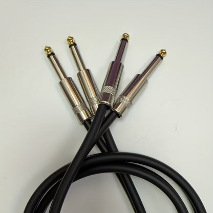 [Dual 6.35Mm Stereo Cable] Dual 6.35Mm 1/4 TS to Dual 1/4 TS Stereo Cable, Connectors for Speakers, Amplifiers, Mixers, AV Recorders, High-Fidelity Stereo Sound Systems, And Various Other Equipment
