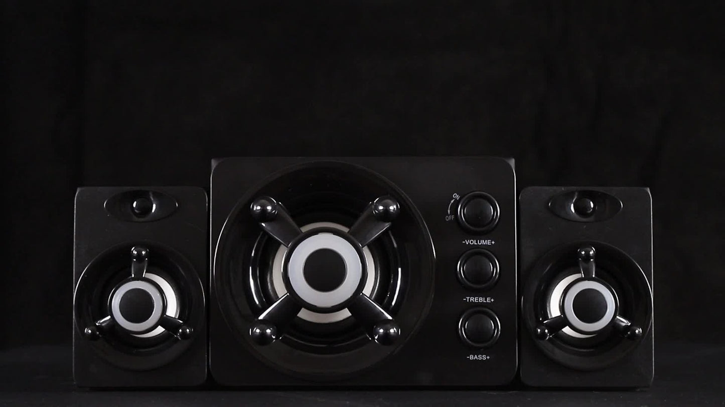 Portable PA Speaker, 3.5mm, RGB, USB, Computer, Speakers, Subwoofer for Parties