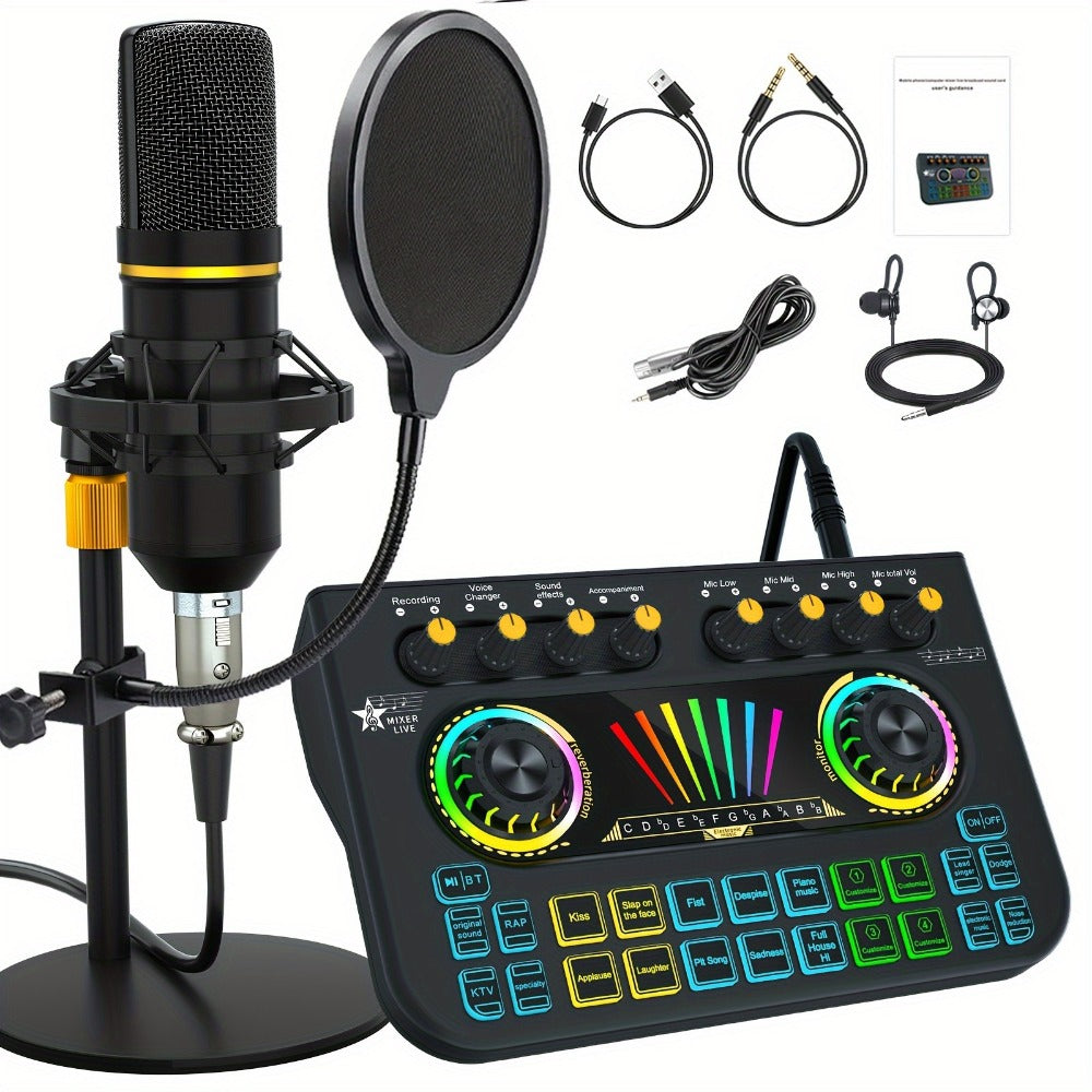 Portable Karaoke System, 36V, USB, Rechargeable, Professional, Podcast for Parties