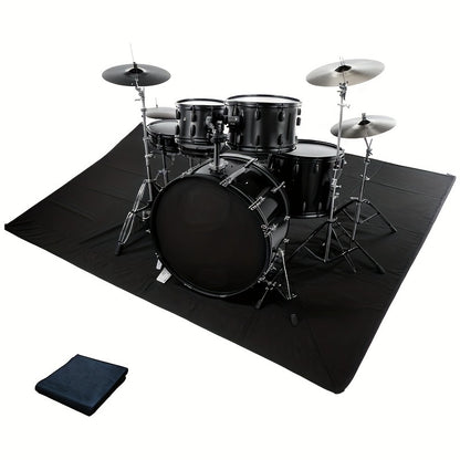 Drum Mats Featuring a Non-Slip Base (4X5.3 Feet), Suitable for Jazz And Electronic Drum Kits, Make a Perfect Present for Drummers. These Drum Additions Measure 47 by 63 Inches And Come in Black, Designed to Minimize for Noise