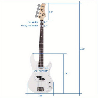 Instrument Cable, USB, Adjustable, Glarry, Electric, 4-Strings for Connecting Instruments
