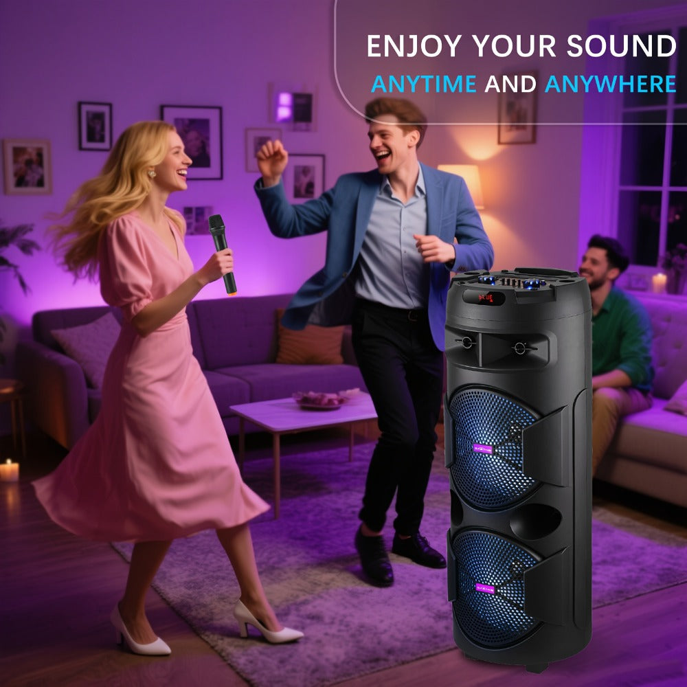 Portable PA Speaker, 36V, Wireless, USB, System, Built-In for Parties and Karaoke