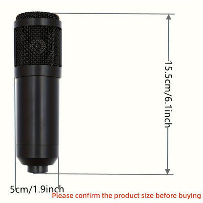 Podcast Equipment Bundle for 2, Wired Microphone, V8S Audio Interface with All in One Live Sound Card And BM800 Condenser Microphone, Podcast Microphone, Perfect for Recording, Live Streaming