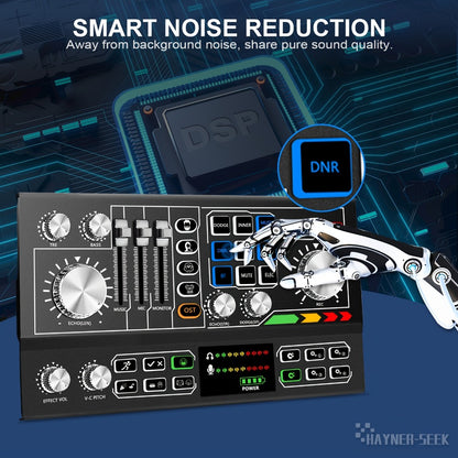 Audio Mixer, Podcast, Recording, Equipment for Live Sound for Home Practice, Rehearsal