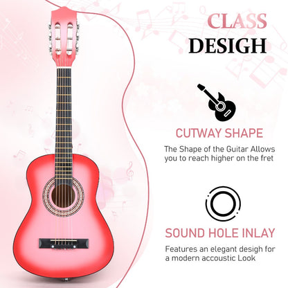 Acoustic Guitar, Black, 30-Inch, Basswood, Cutaway for Lessons and Practice