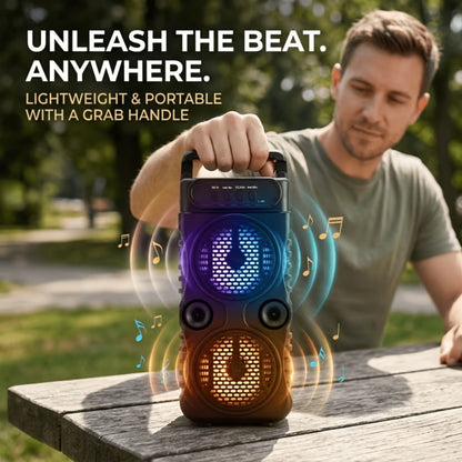 Portable PA Speaker, 8800W, RGB, Bluetooth, Wireless for Parties and Karaoke