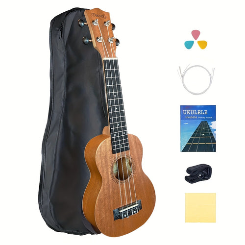 21 Inch 23 Inch Ukulele Beginner Kit, Include a Guitar Bag, Picks, String Cleaning Cloth, Strings, And a Booklet