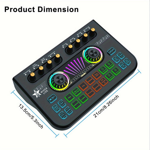 This Is a Professional Mixer And Sound Card X3, Ideal for Use with Laptops, Mobile Devices, Game Recording, Podcast Streaming, Internet Influencers, Hosts, Live Broadcasts