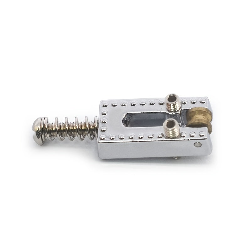 Electric Guitar Roller String Saddle 10. 5X21. 5Mm Single Coil Fixed Bridge String Saddle with a Golden Head