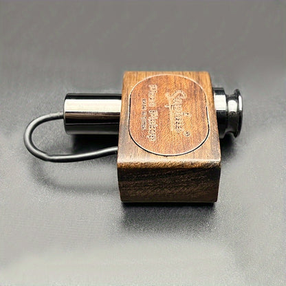 SAPHUE S2 Clip-On Pickup Transducer Designed for Acoustic, Classical Guitars, Ukuleles, Kalimbas, And Mandolins - Features a Handcrafted Wooden Case with a 6.35Mm Jack, Deep Brown Color, No Battery Needed, And a Portable Guitar System