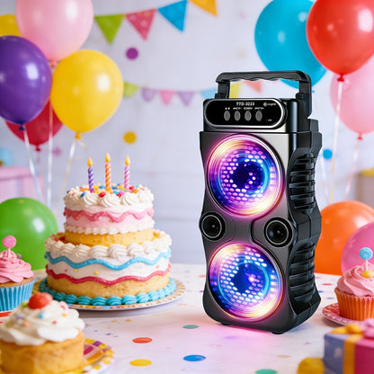Portable PA Speaker, 8800W, RGB, Bluetooth, Wireless for Parties and Karaoke