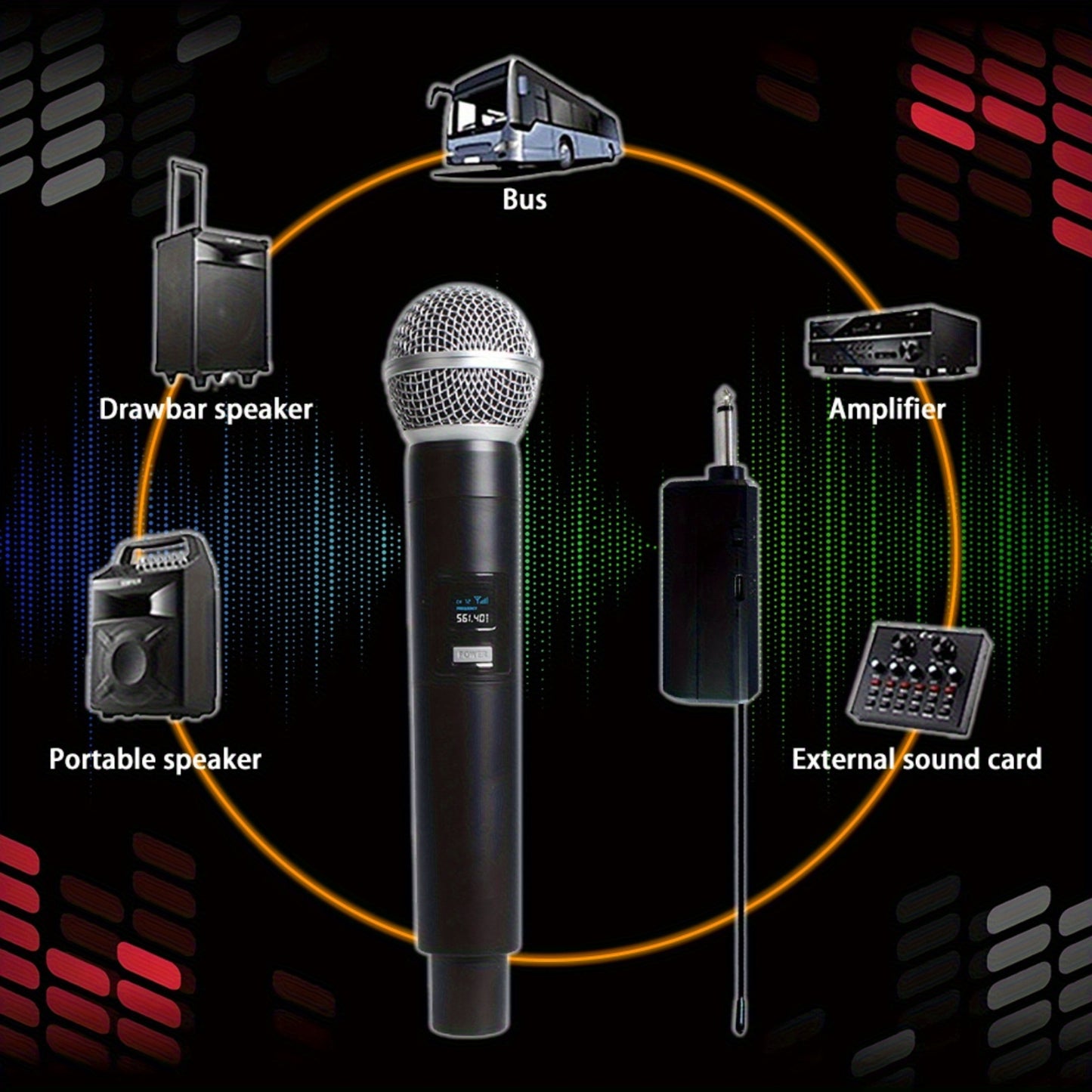 Dual-Channel Wireless Microphone System with 2 Handheld Microphones, Suitable for Events, Podcasts, Live Broadcasts, And Meetings with Low Latency (Rechargeable Version)