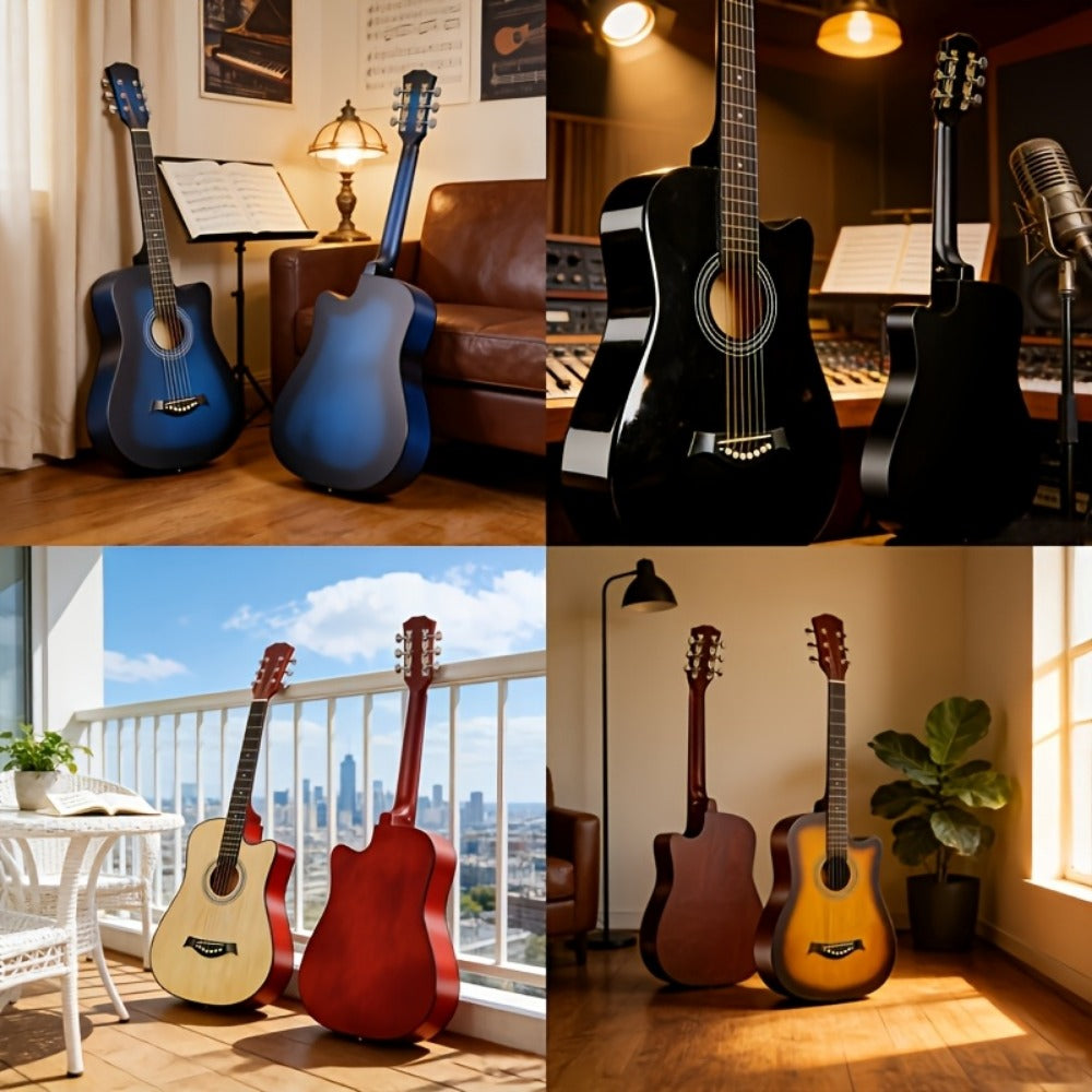 Acoustic Guitar, Starter, Kit, 38-Inch for Lessons and Practice