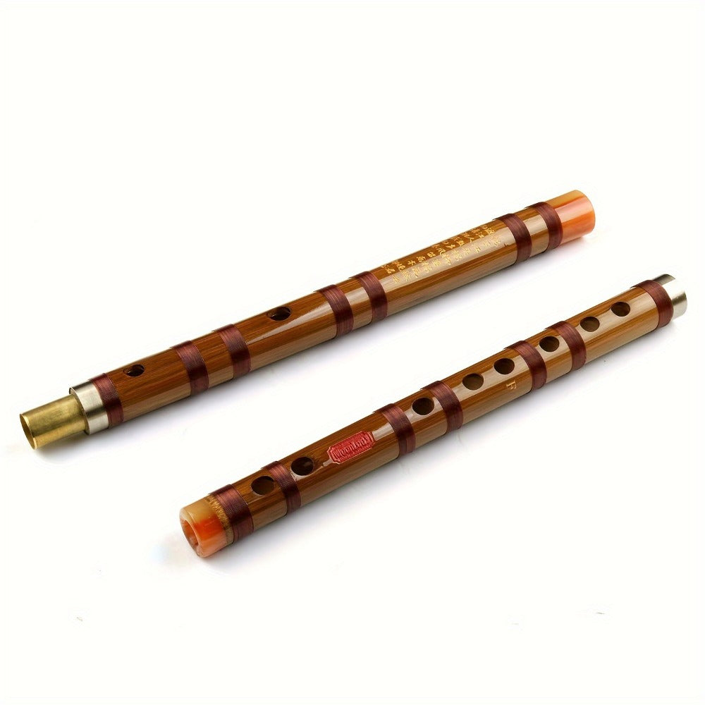 Chinese Bamboo Dizi Flute, Two-Section Traditional Instrument for Beginners