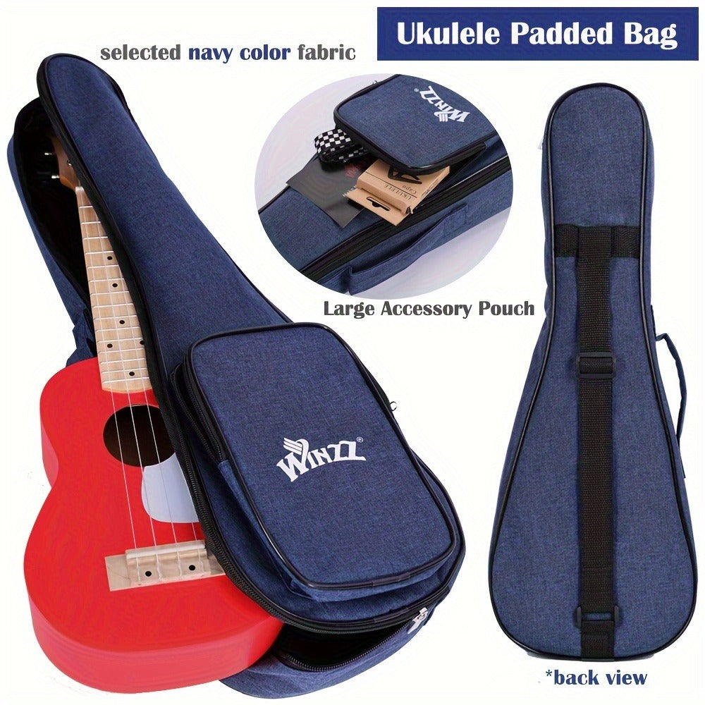 Soprano Ukulele, Portable, 21 Inch, WINZZ, TG-U2, Inch for Lessons and Practice