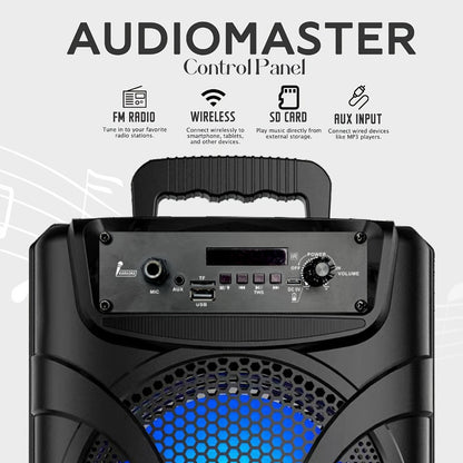 Portable PA Speaker, Bluetooth, Wireless, System, Rechargeable for Parties and Karaoke